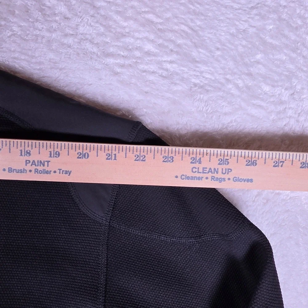 The North Face Full Zip Jacket Mens XXL Black Stretch Waffle Grid Fleece L/S